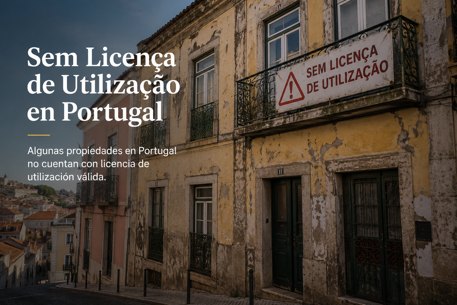 Edificio antiguo en Lisboa sin licença de utilização